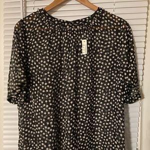 Madewell metallic silver and black shirt. New with tags XL